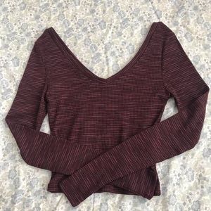 Topshop Long-Sleeve Crop Top